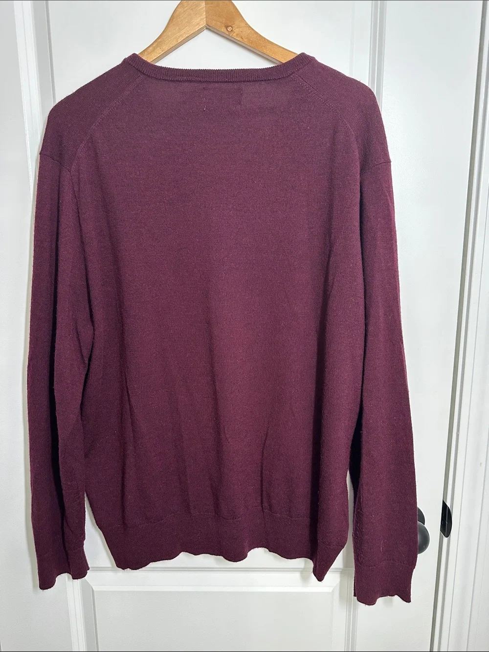 Polo Ralph Lauren Men’s Washable Merino Wool V-Neck Sweater Wine XXL
